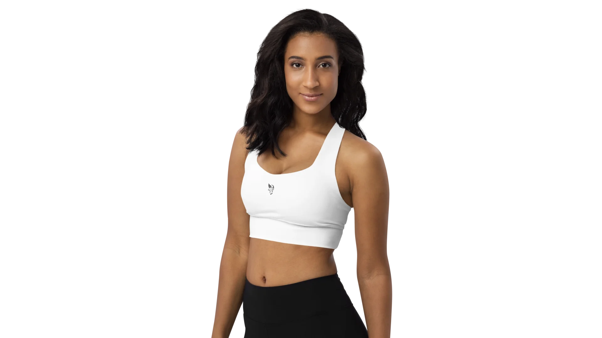 White Longline Sculpt Sports Bra