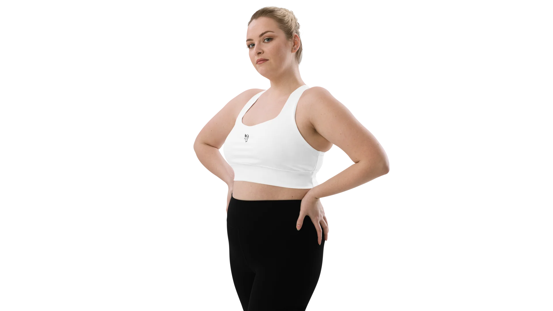 White Longline Sculpt Sports Bra