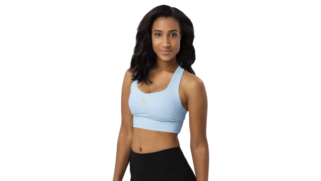Sky Blue Longline Sculpt Sports Bra