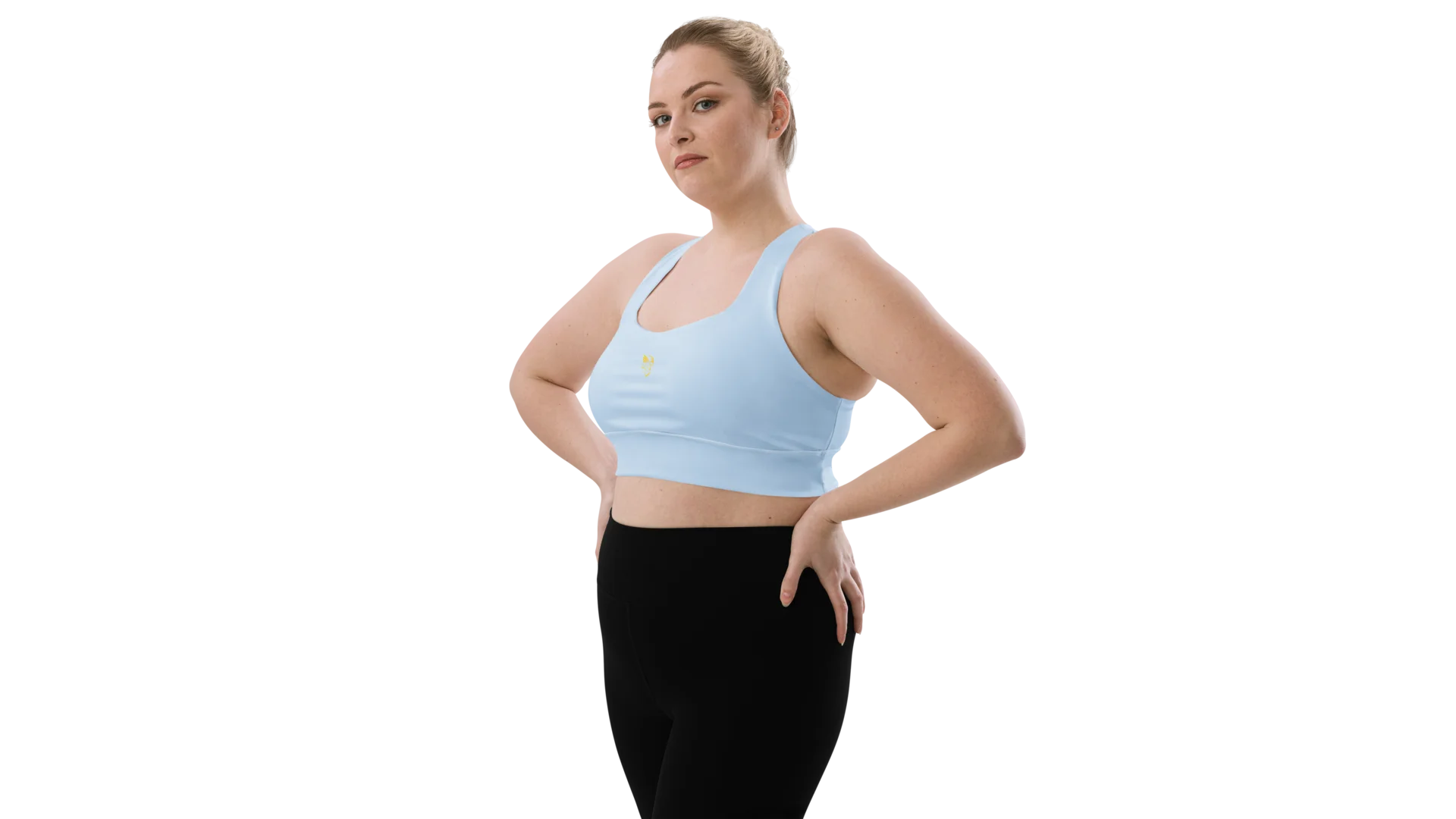 Sky Blue Longline Sculpt Sports Bra