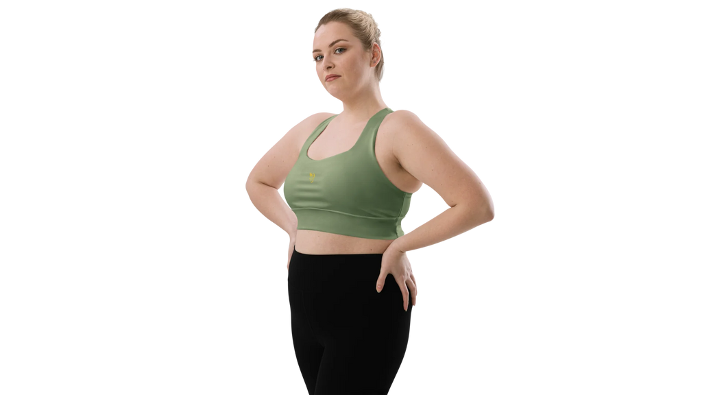 Military Green Longline Sculpt Sports Bra