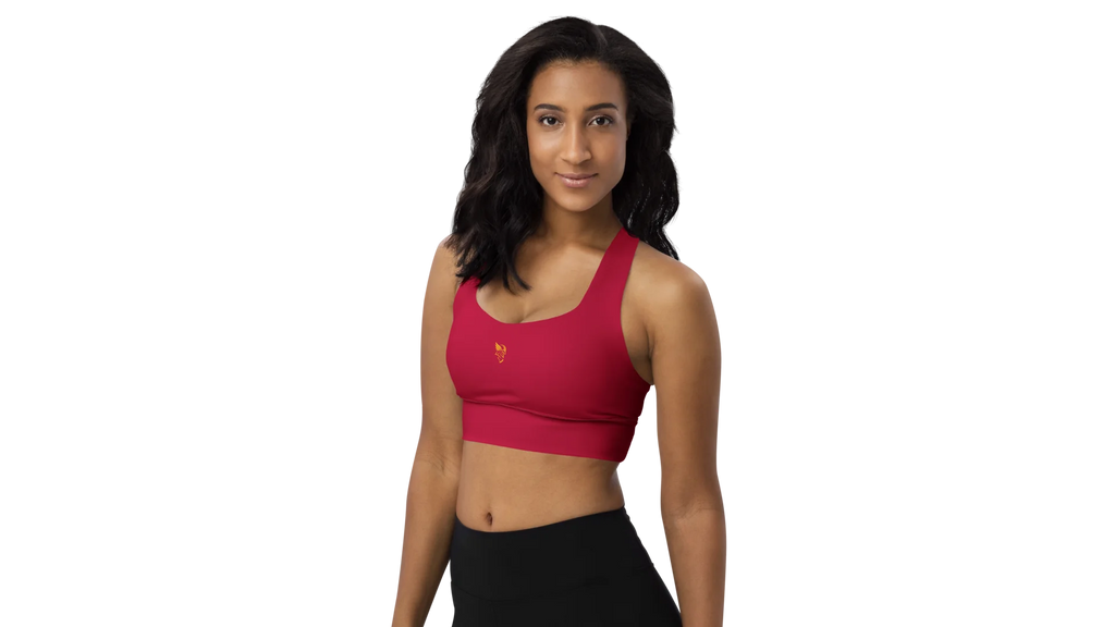 Deep Red Longline Sculpt Sports Bra