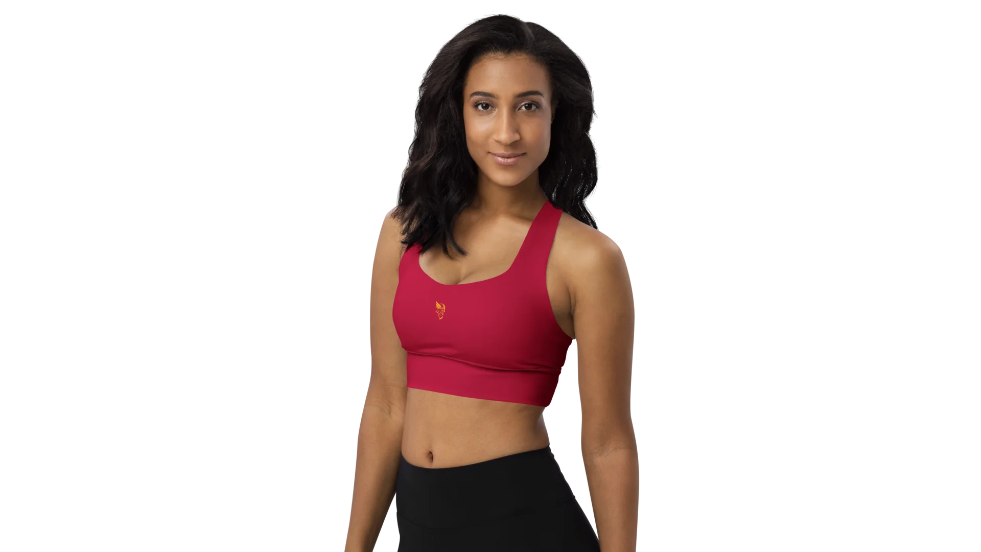 Deep Red Longline Sculpt Sports Bra