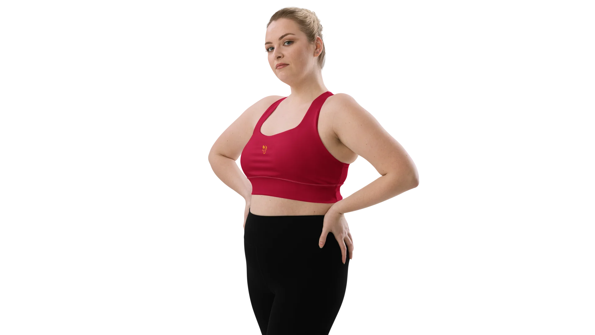 Deep Red Longline Sculpt Sports Bra