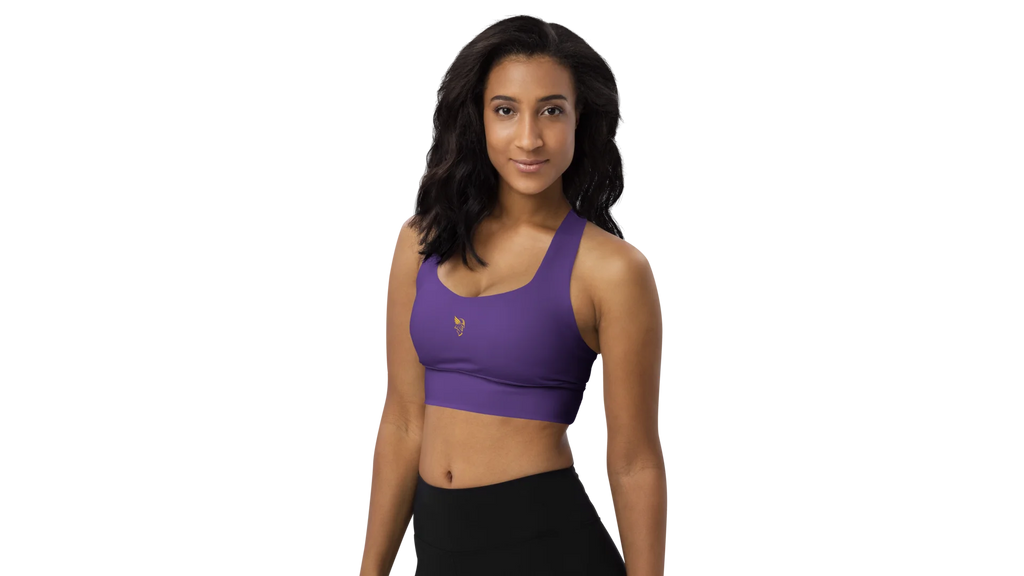 Purple Longline Sculpt Sports Bra