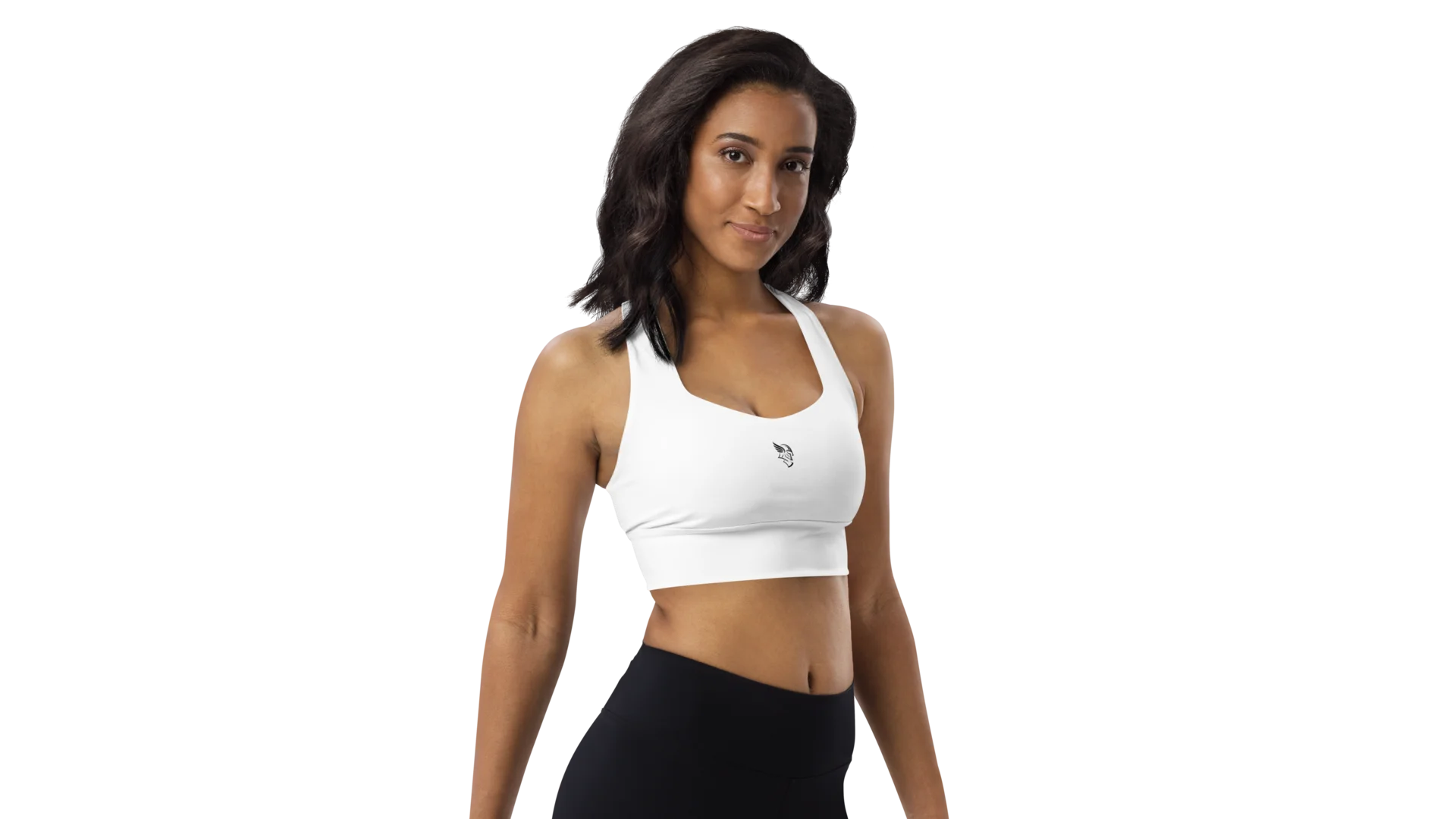White Longline Sculpt Sports Bra
