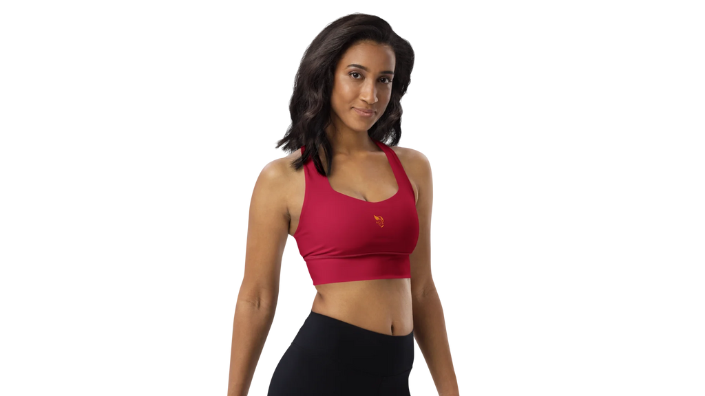 Deep Red Longline Sculpt Sports Bra
