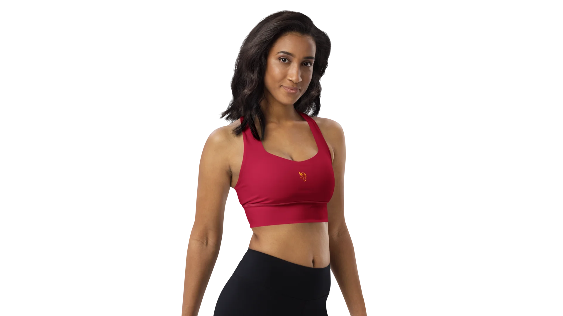 Deep Red Longline Sculpt Sports Bra