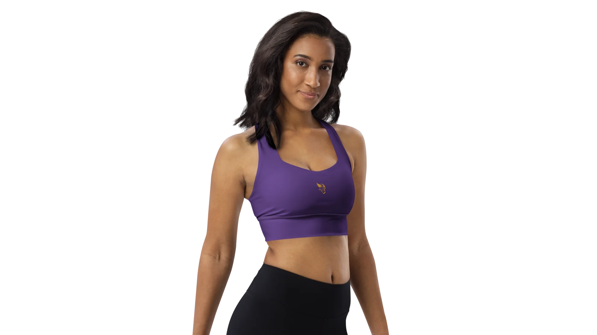Purple Longline Sculpt Sports Bra