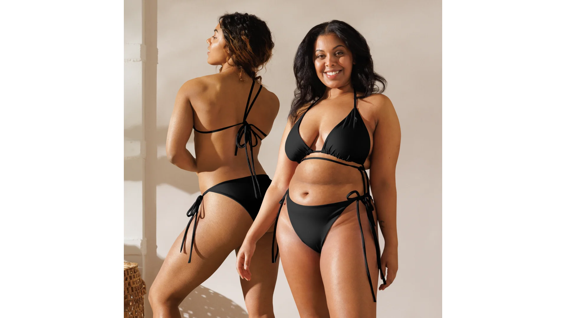 Freyja's Recycled String Bikini - Black