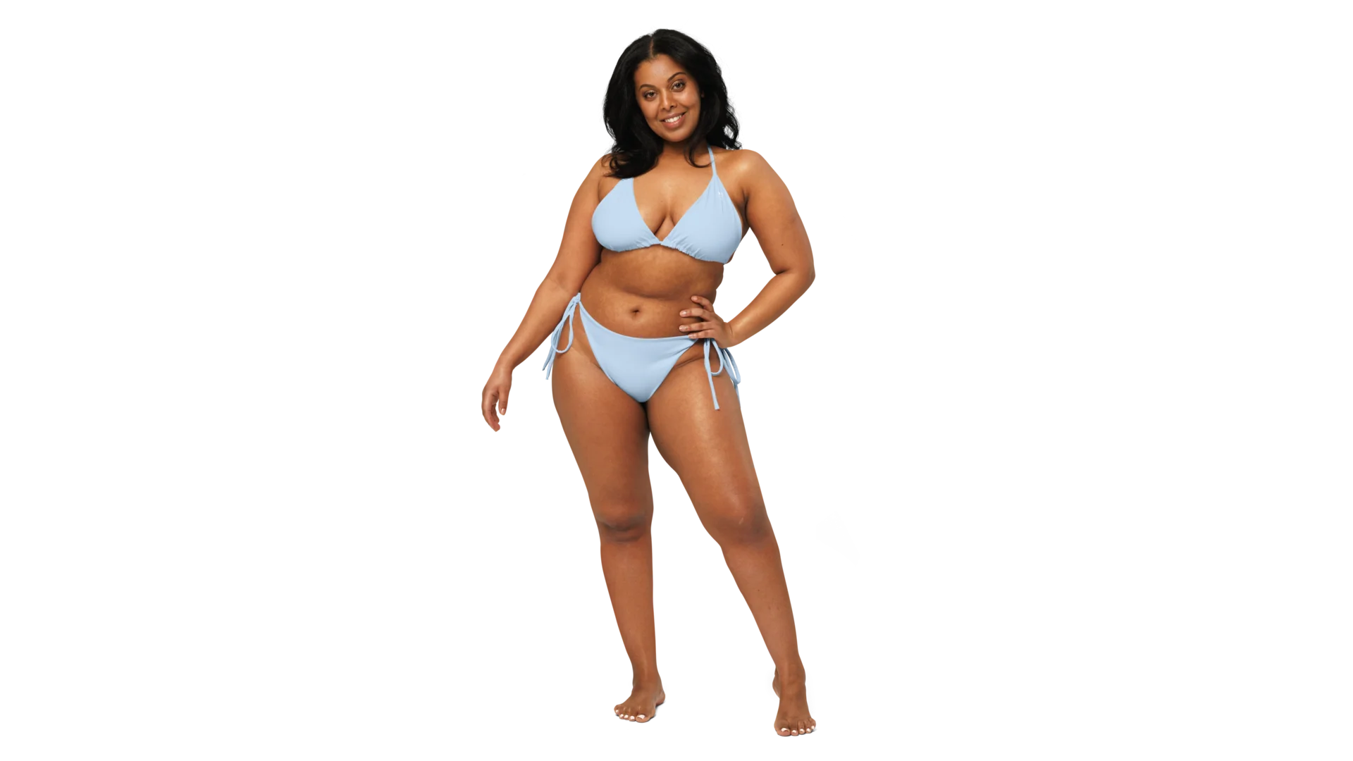 Freyja's Recycled String Bikini - Sky Blue