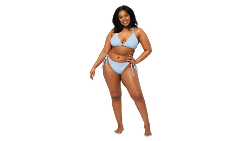 Freyja's Recycled String Bikini - Sky Blue