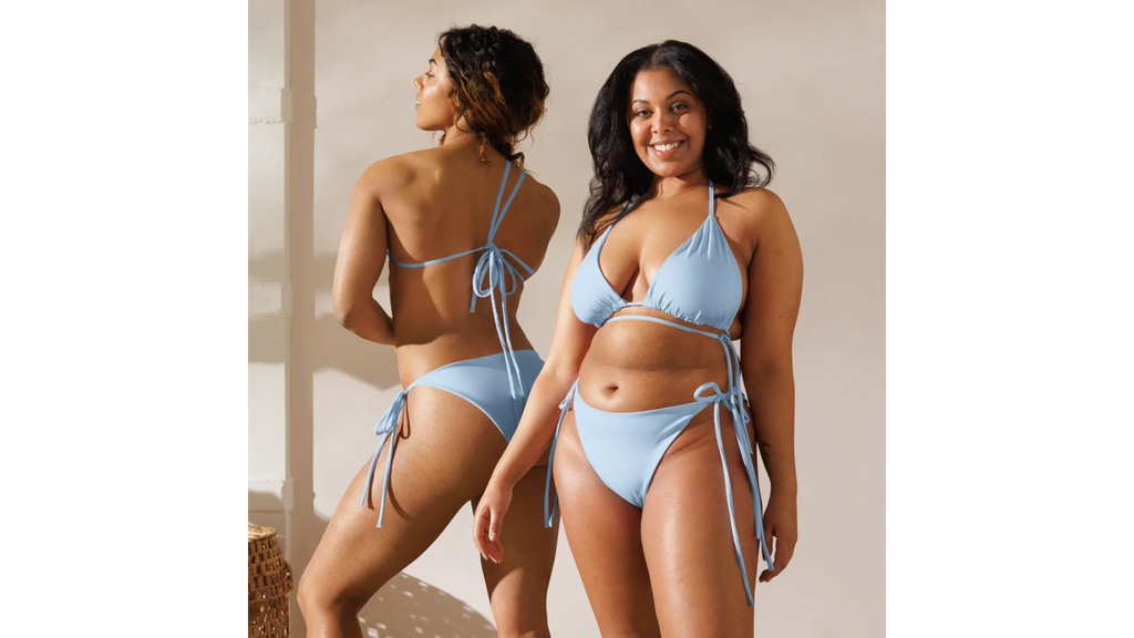 Freyja's Recycled String Bikini - Sky Blue