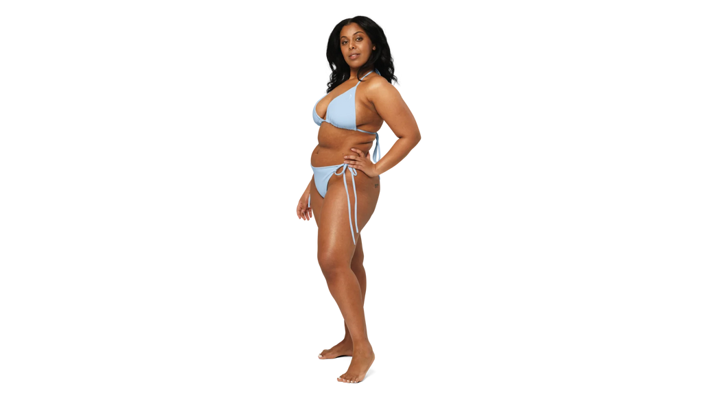 Freyja's Recycled String Bikini - Sky Blue