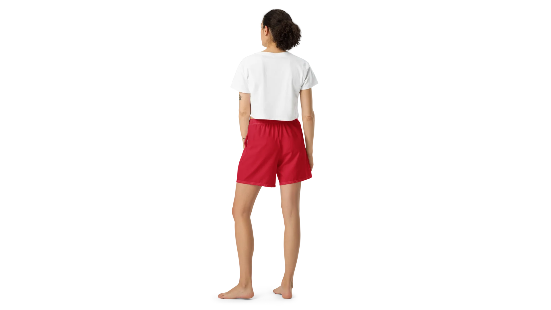 Women's Valkyrie Crest Athletic Shorts - Ruby
