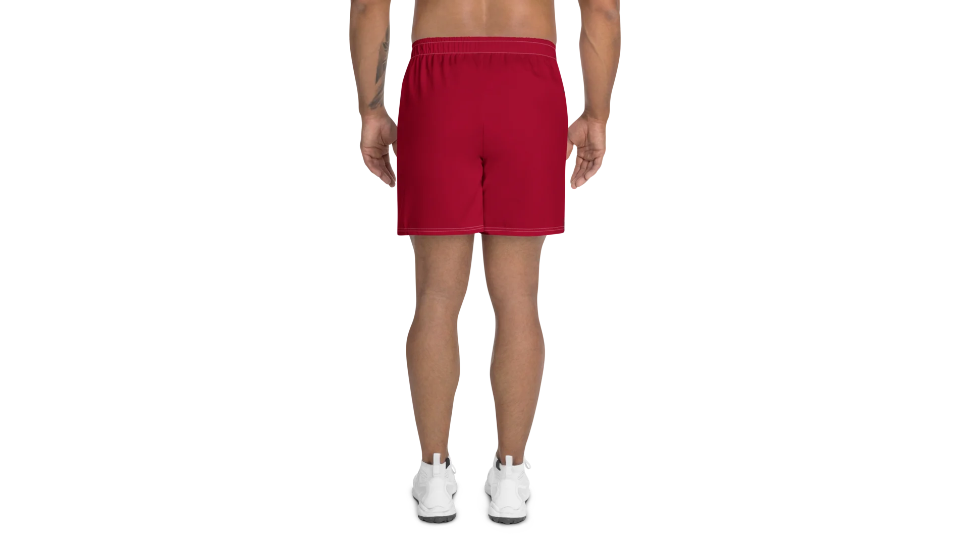 Men's Rune Crest Athletic Shorts - Deep Red