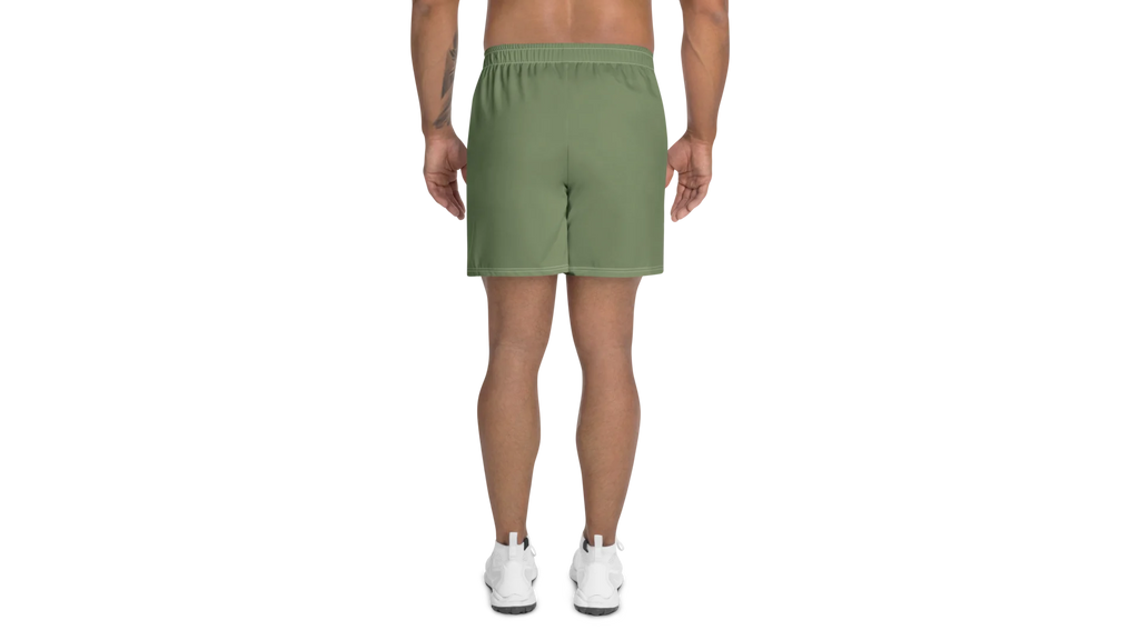 Men's Rune Crest Athletic Shorts - Military Green