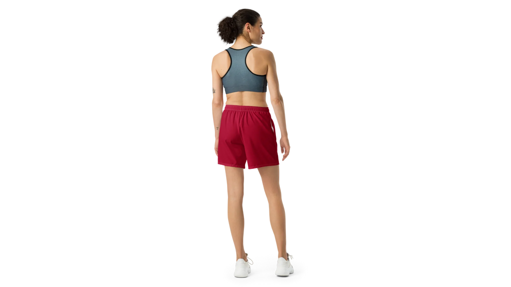 Women's Valkyrie Crest Athletic Shorts - Deep Red