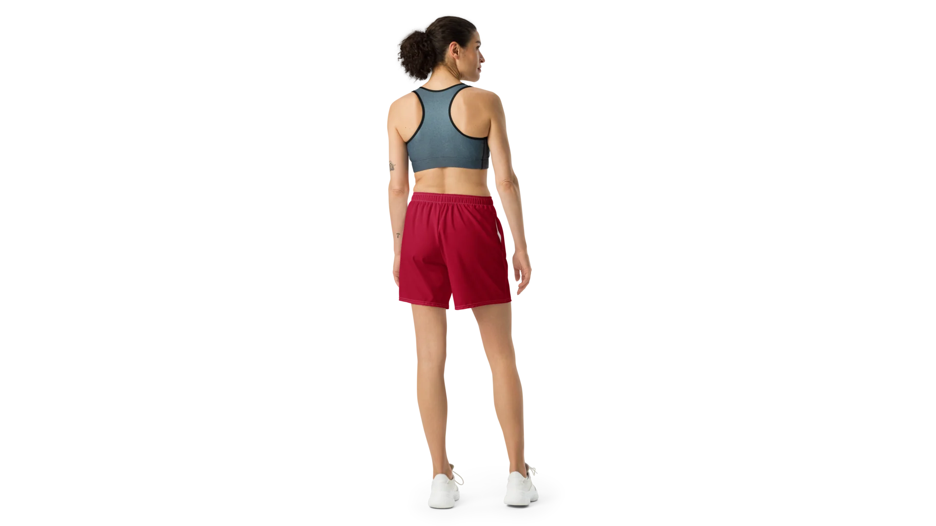 Women's Valkyrie Crest Athletic Shorts - Deep Red