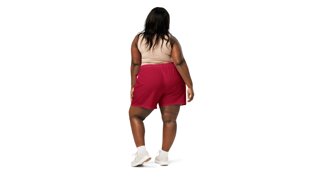 Women's Valkyrie Crest Athletic Shorts - Deep Red