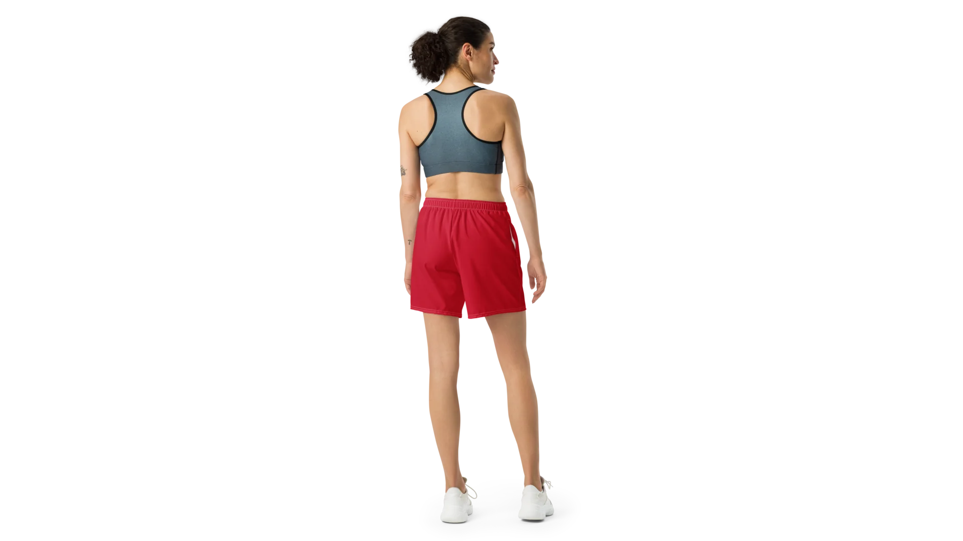 Women's Valkyrie Crest Athletic Shorts - Ruby