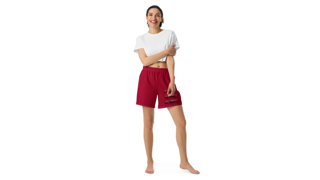 Women's Valkyrie Crest Athletic Shorts - Deep Red