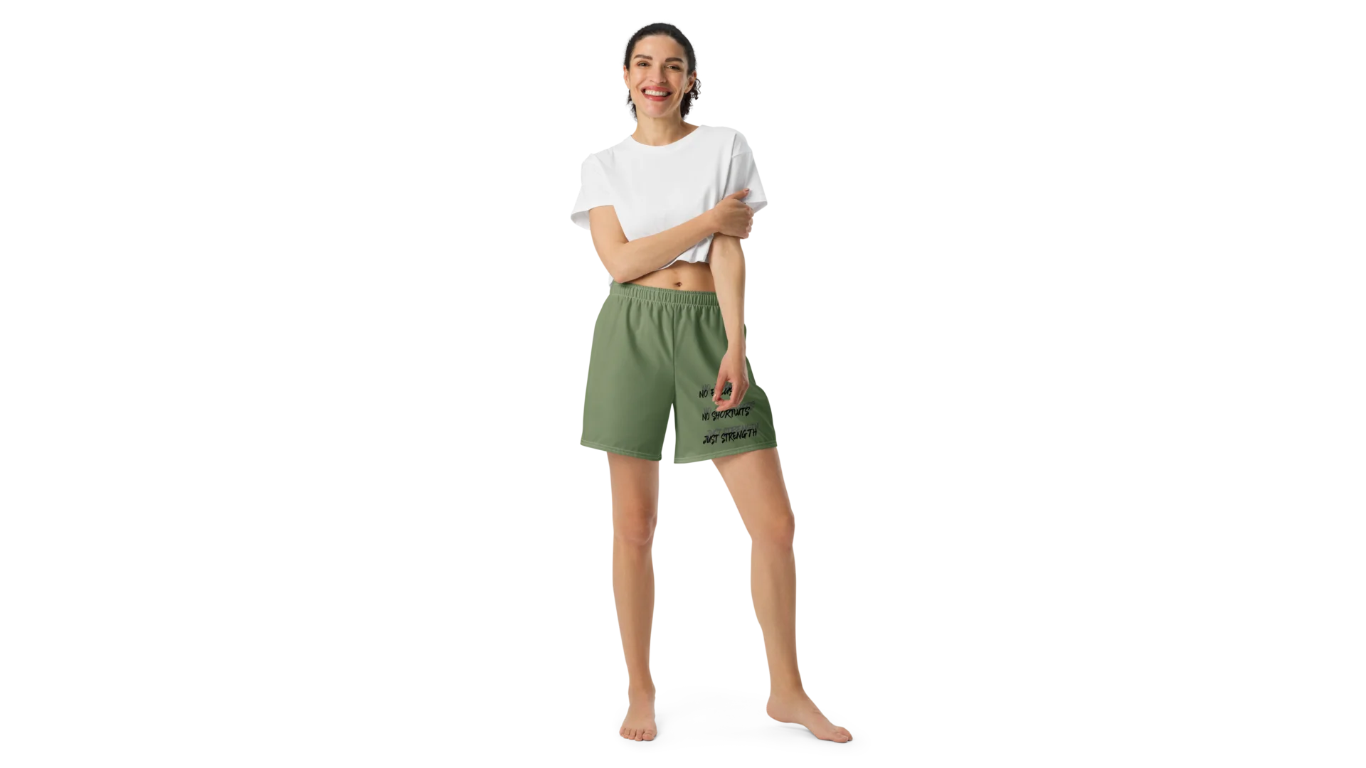 Women's Valkyrie Crest Athletic Shorts - Military Green