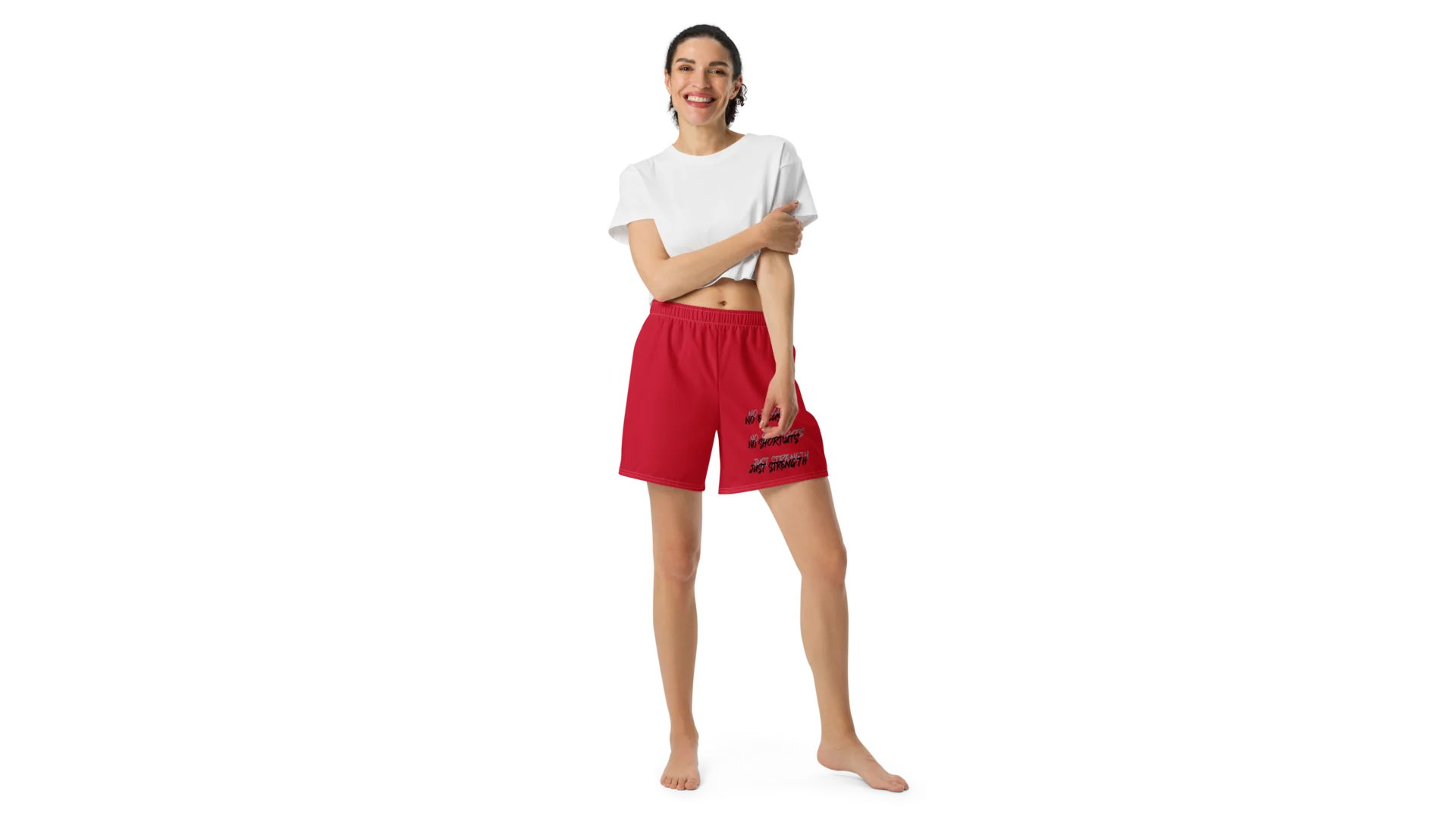 Women's Valkyrie Crest Athletic Shorts - Ruby
