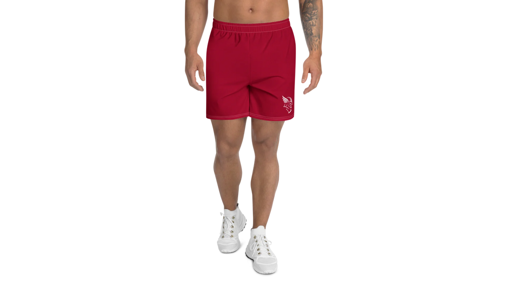 Men's Rune Athletic Shorts - Deep Red