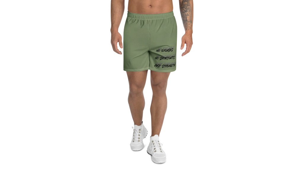 Men's Rune Crest Athletic Shorts - Military Green