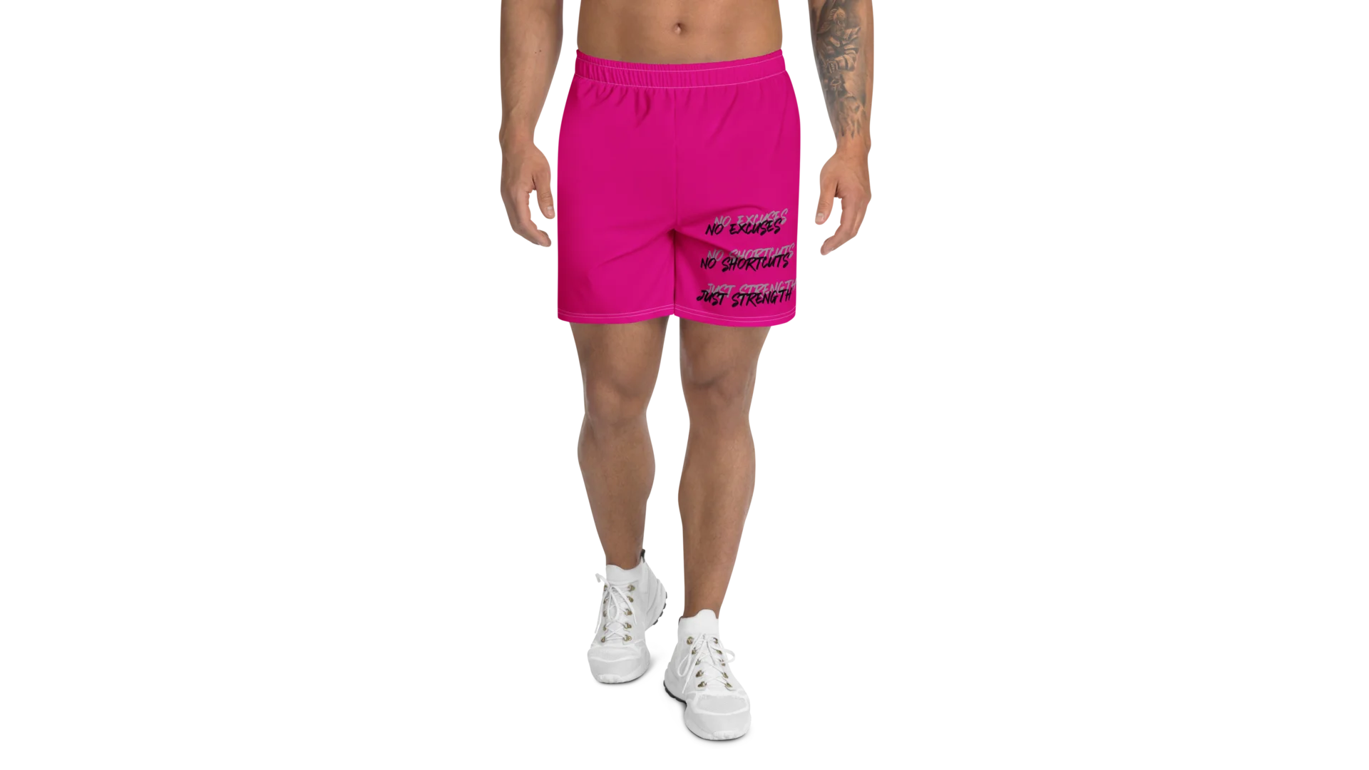 Men's Rune Crest Athletic Shorts - Pink