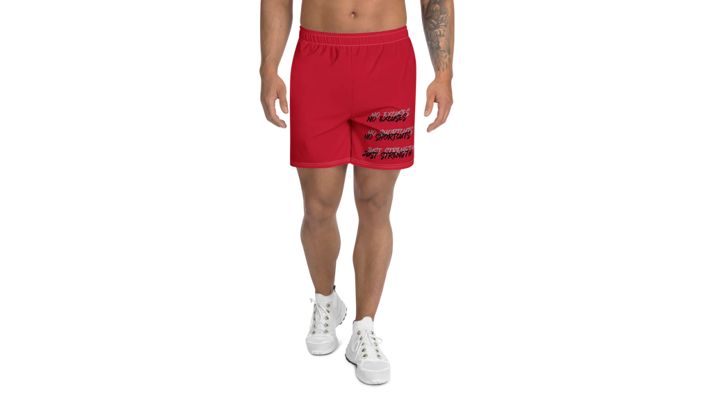Men's Rune Crest Athletic Shorts - Ruby