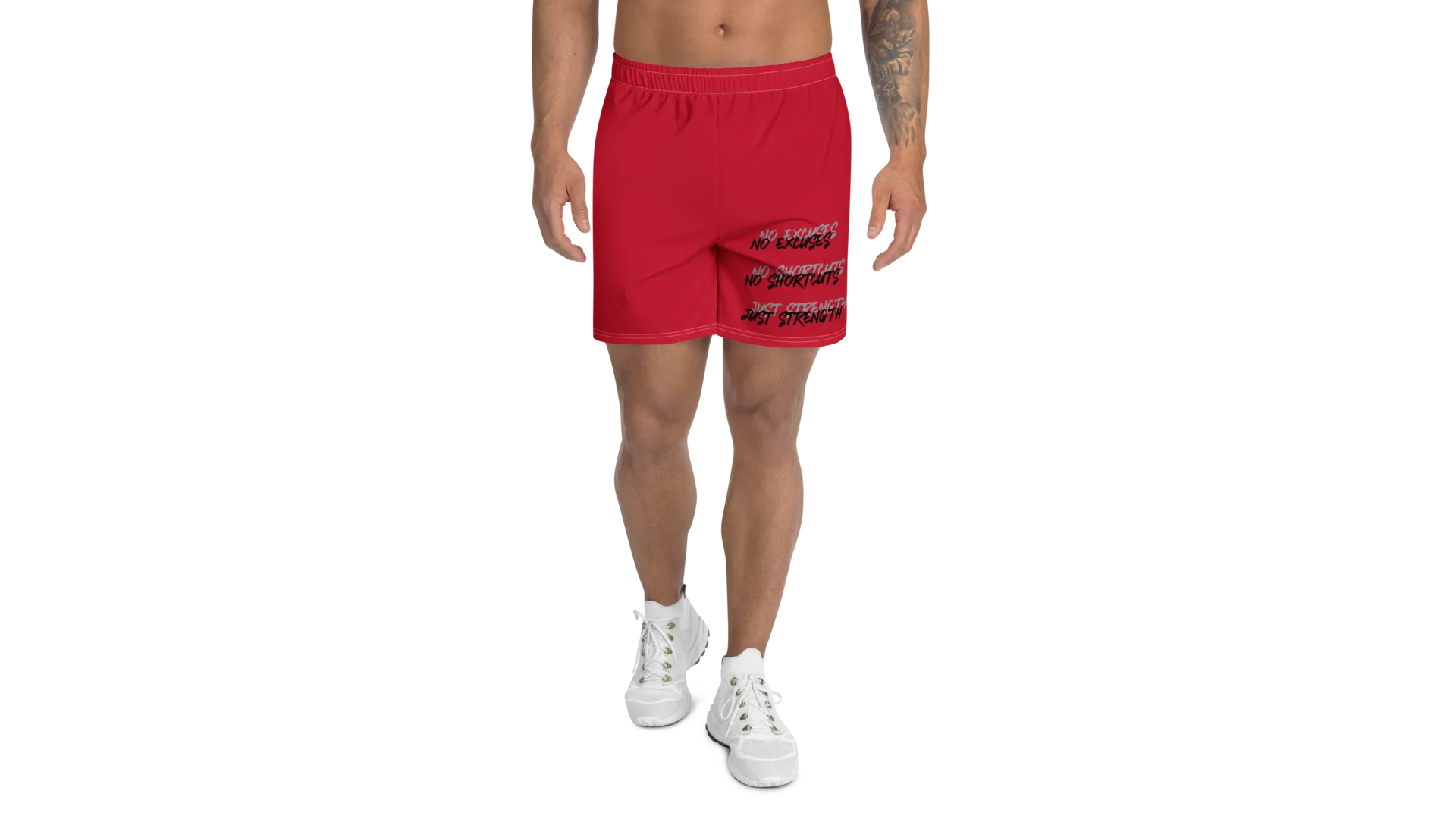 Men's Rune Crest Athletic Shorts - Ruby