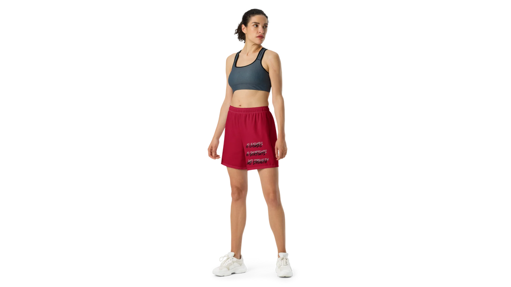 Women's Valkyrie Crest Athletic Shorts - Deep Red