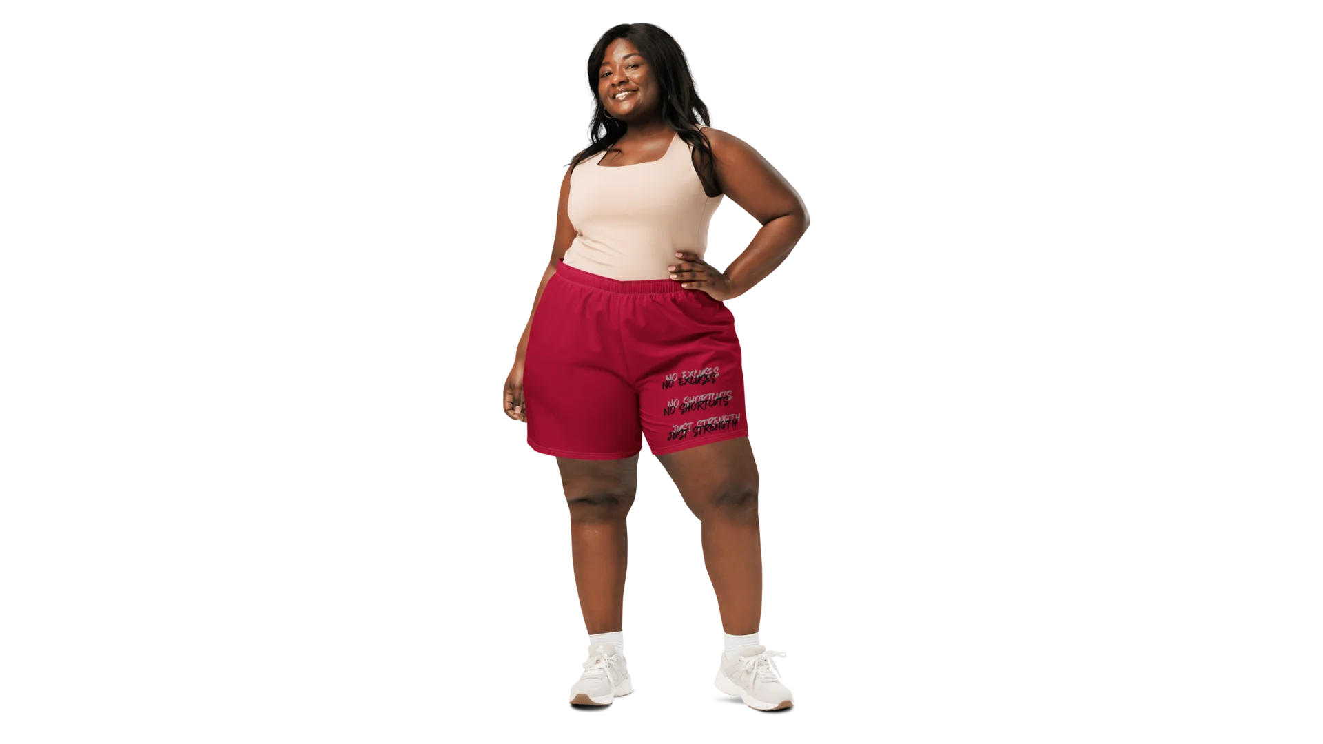 Women's Valkyrie Crest Athletic Shorts - Deep Red