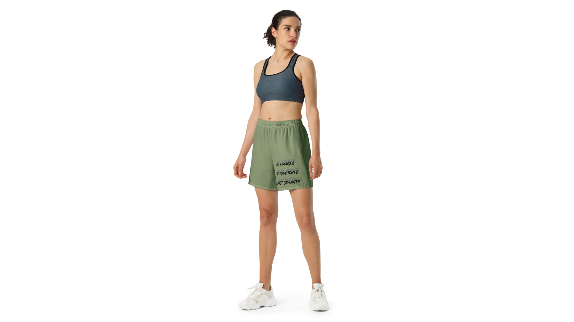 Women's Valkyrie Crest Athletic Shorts - Military Green