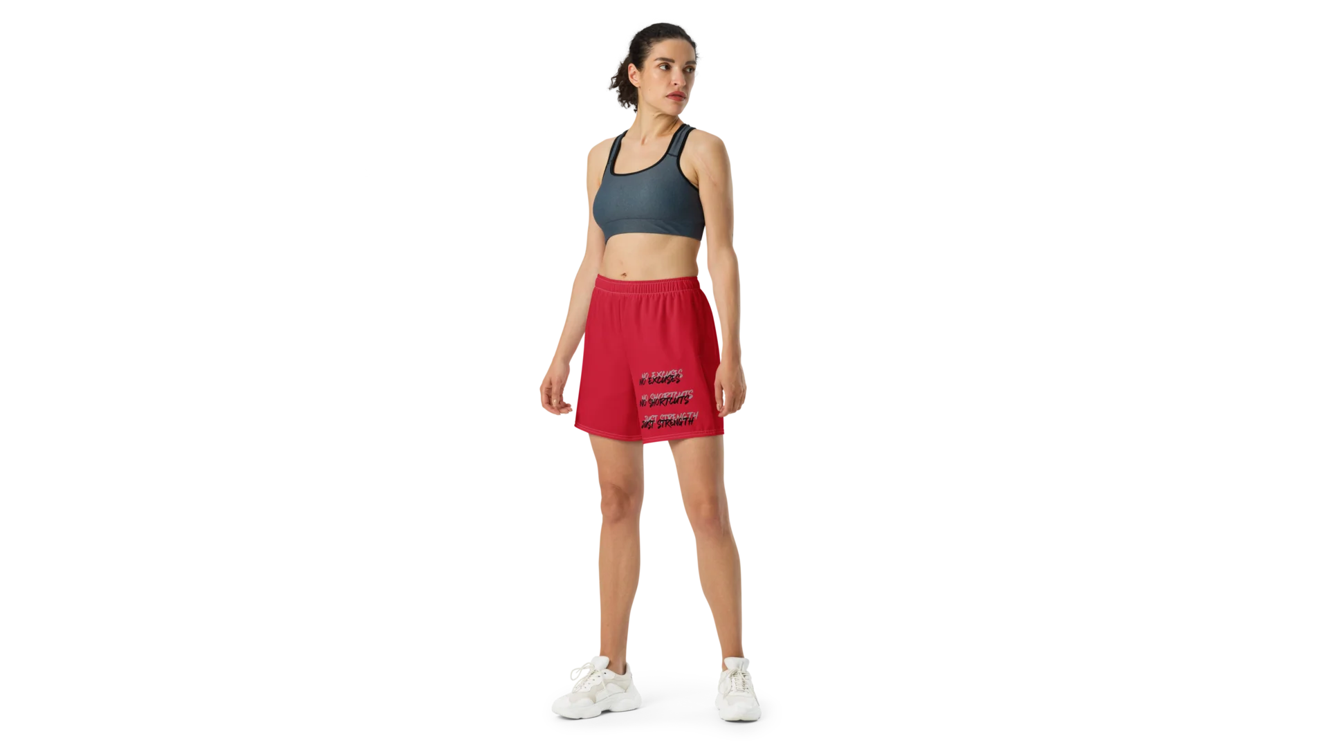 Women's Valkyrie Crest Athletic Shorts - Ruby