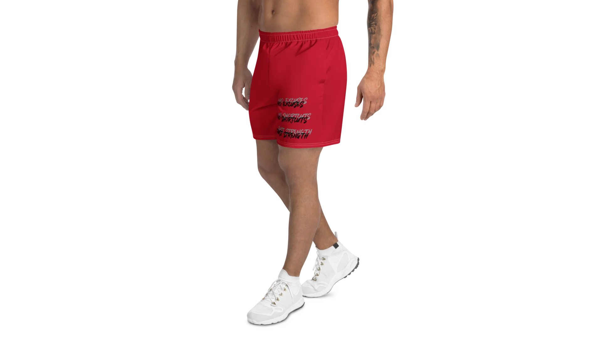 Men's Rune Crest Athletic Shorts - Ruby