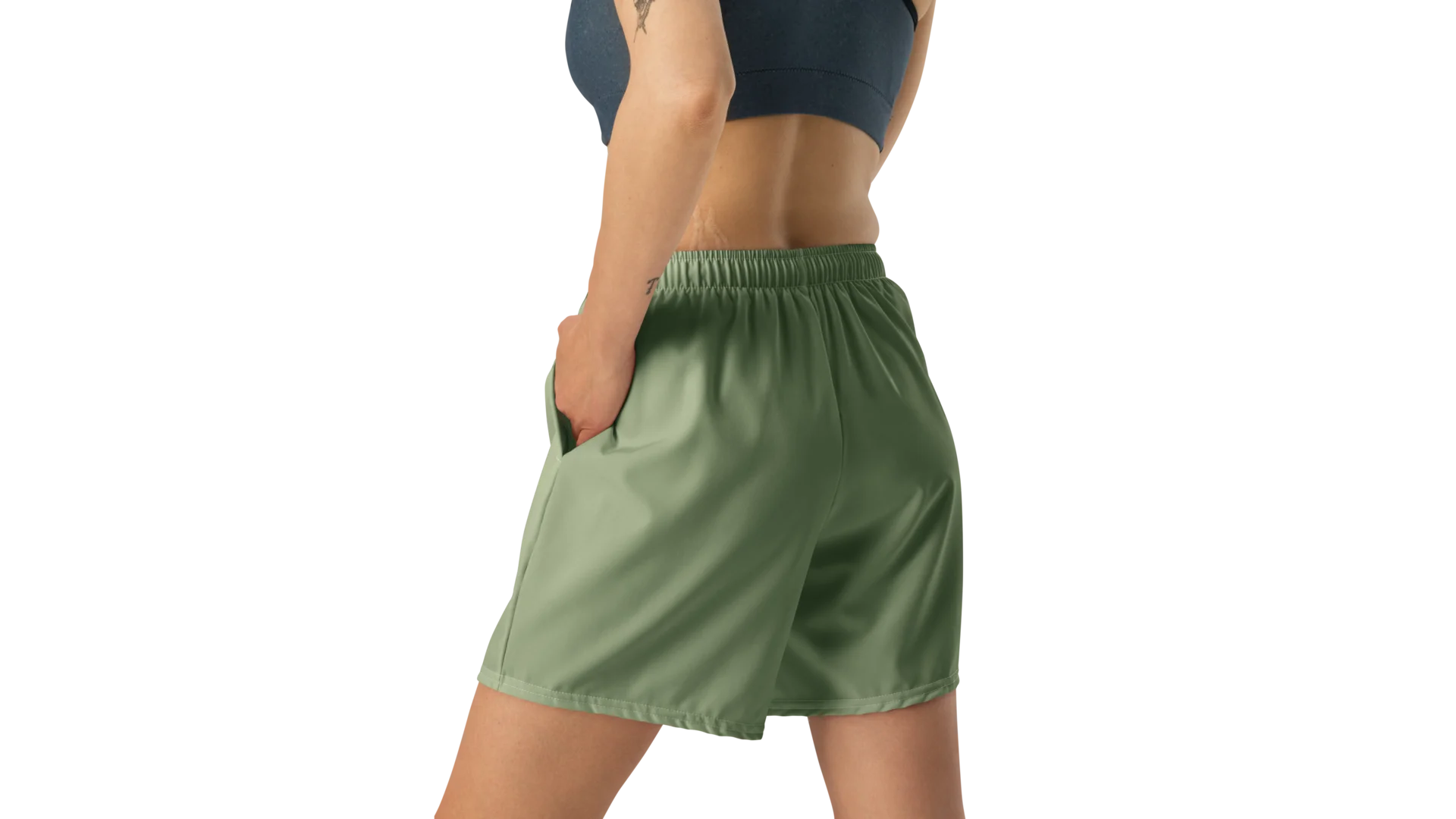 Women's Valkyrie Crest Athletic Shorts - Military Green