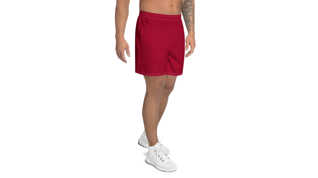 Men's Rune Athletic Shorts - Deep Red