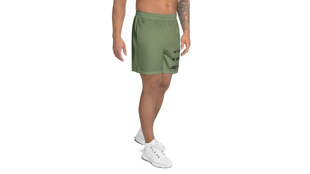 Men's Rune Crest Athletic Shorts - Military Green