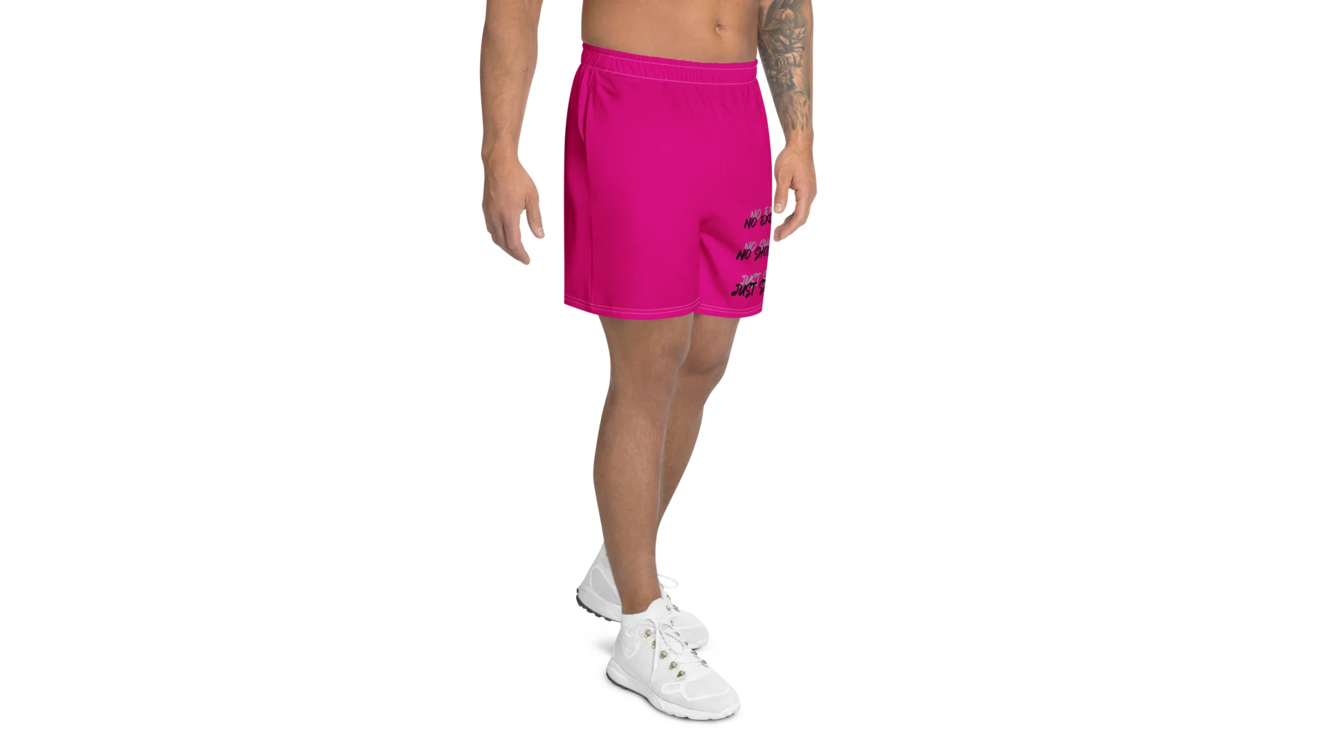 Men's Rune Crest Athletic Shorts - Pink