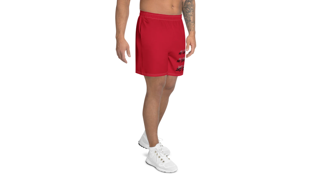 Men's Rune Crest Athletic Shorts - Ruby