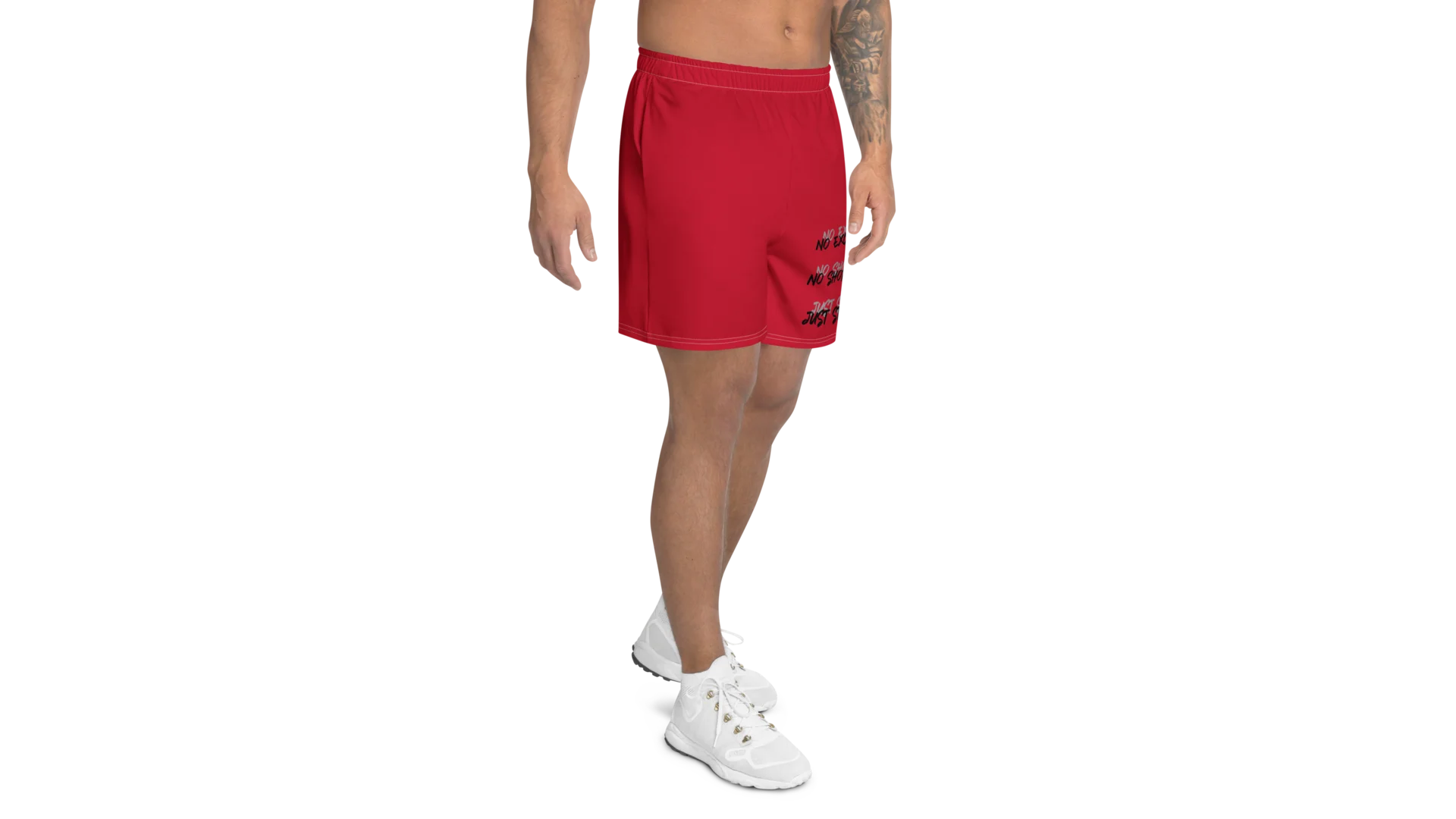 Men's Rune Crest Athletic Shorts - Ruby